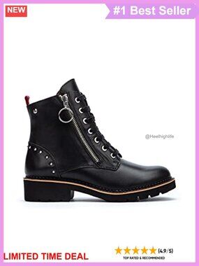 Leather Flat Ankle Boots Lace Up Zipper Comfort Casual Booties